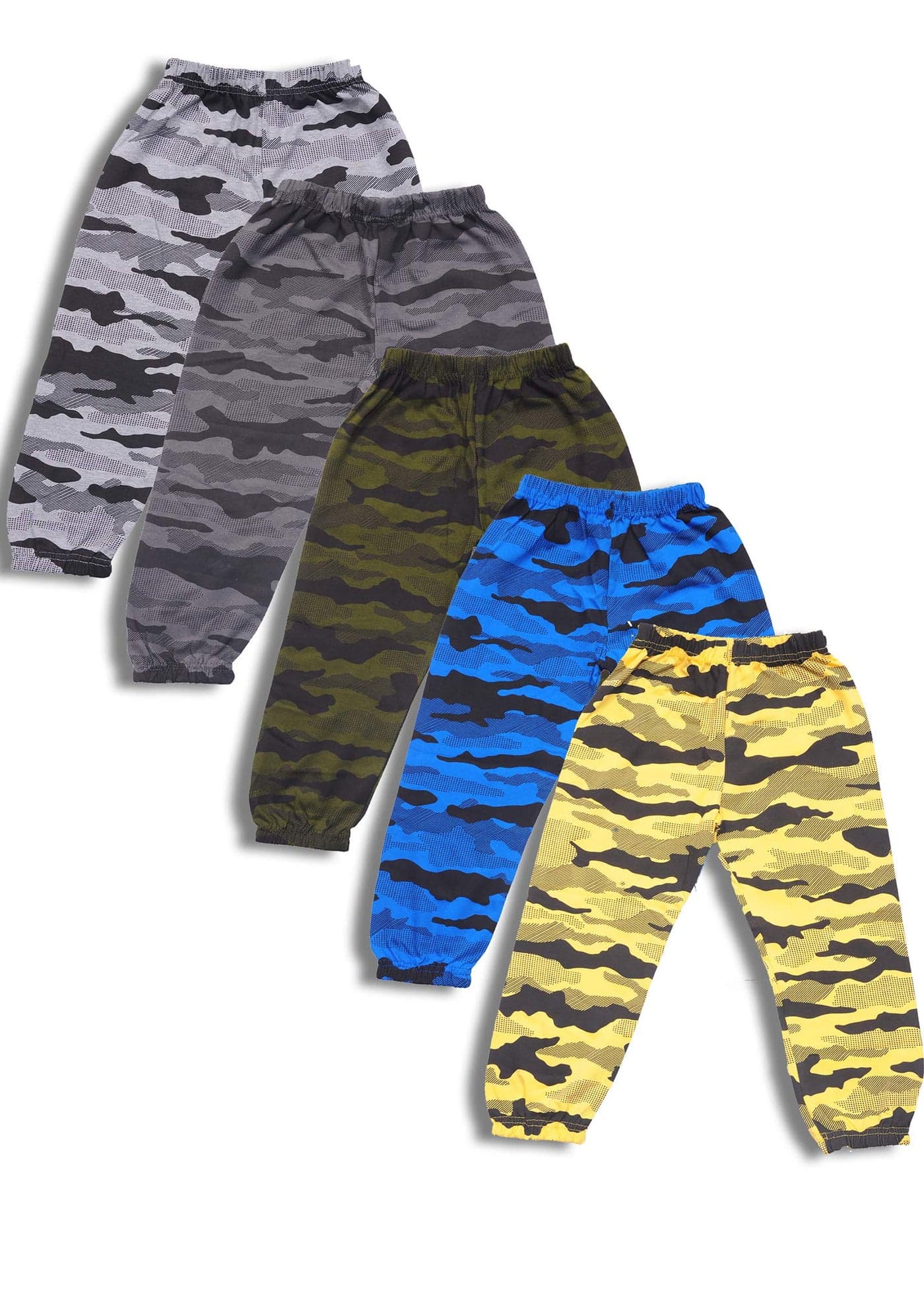 T2F Boy's Regular Fit Printed Cotton Track Pant (Pack of 5)