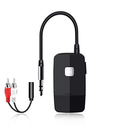 Golvery Upgraded Bluetooth 5.4 Receiver for Speaker, Wireless Audio Adapter for Home Audio Car Stereo with 3.5mm RCA Jack, 20 Hours Playtime, Dual Connection to 2 Phones, Easy Control ON/Off Slider
