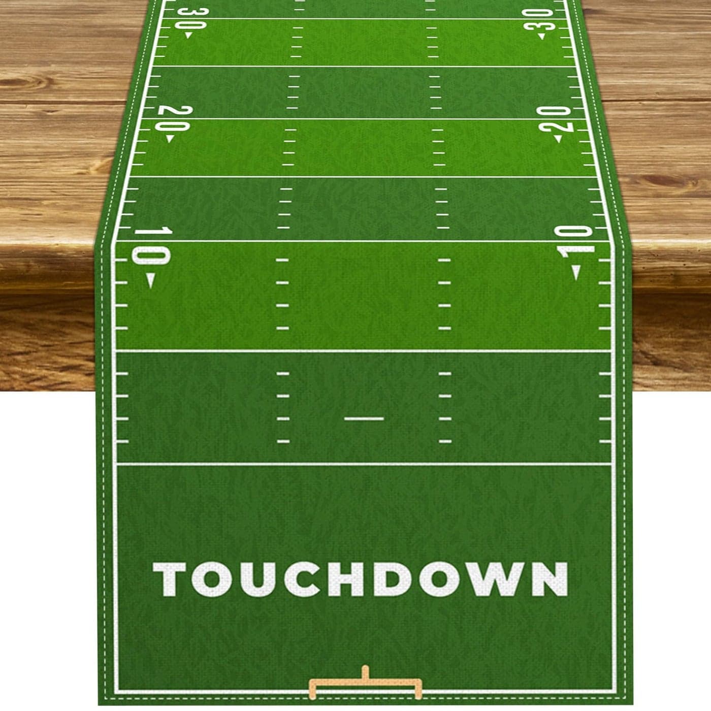 Pudodo Football Field Table Runner Touchdown Game Day Tablecloth Football Theme Birthday Party Kitchen Dining Home Decoration 13 x 72