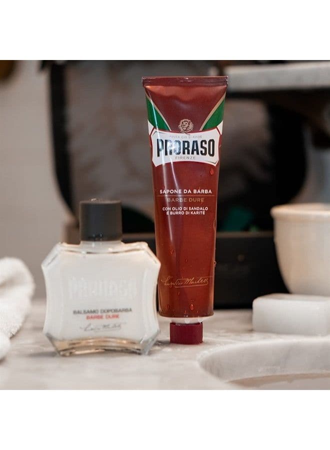 Proraso After Shave Balm for Men, Nourishing for Coarse Beards, with Sandalwood and Shea Butter, 3.4 fl. oz.