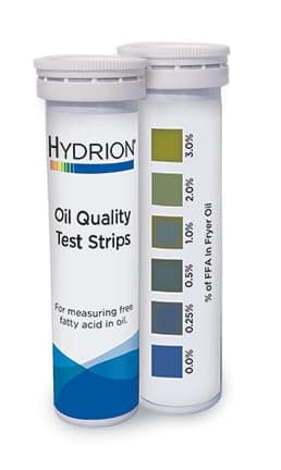 HYDRION Oil Quality Test Strips - Deep Fryer Oil Quality Testing Strips Kit Measure Free Fatty Acid in Oil - Monitor Oil for Clean Clear Oil in Kitchens & Restaurants - 50 Strips in a Single Vial