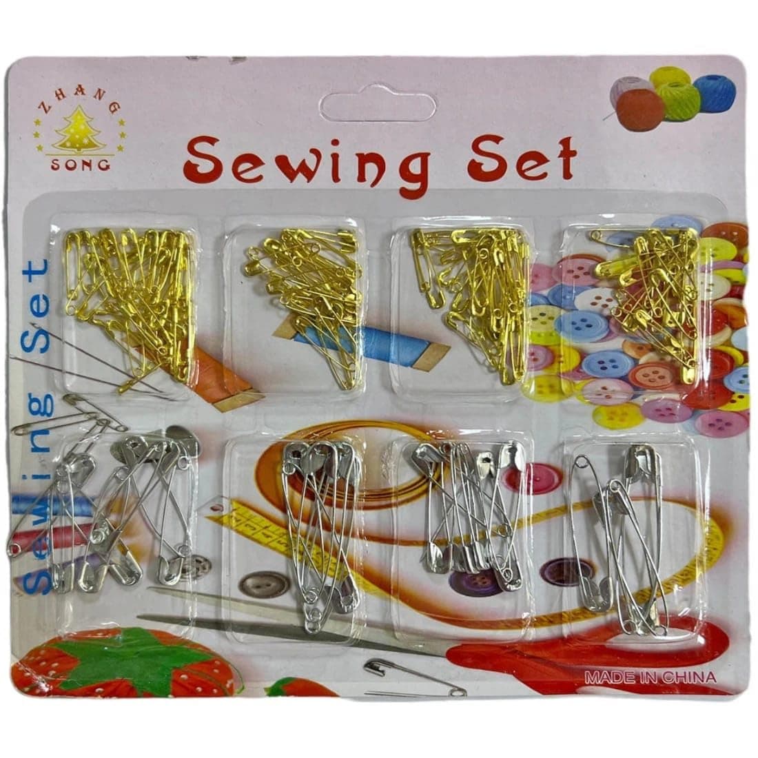 5SO Sewing Steel Safety Pins Set Pack of 2
