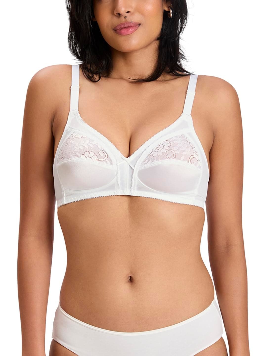 Triumph International Women's Non Padded | Wireless | Claudette 38E White | Full-Coverage Bra | Pack of 1