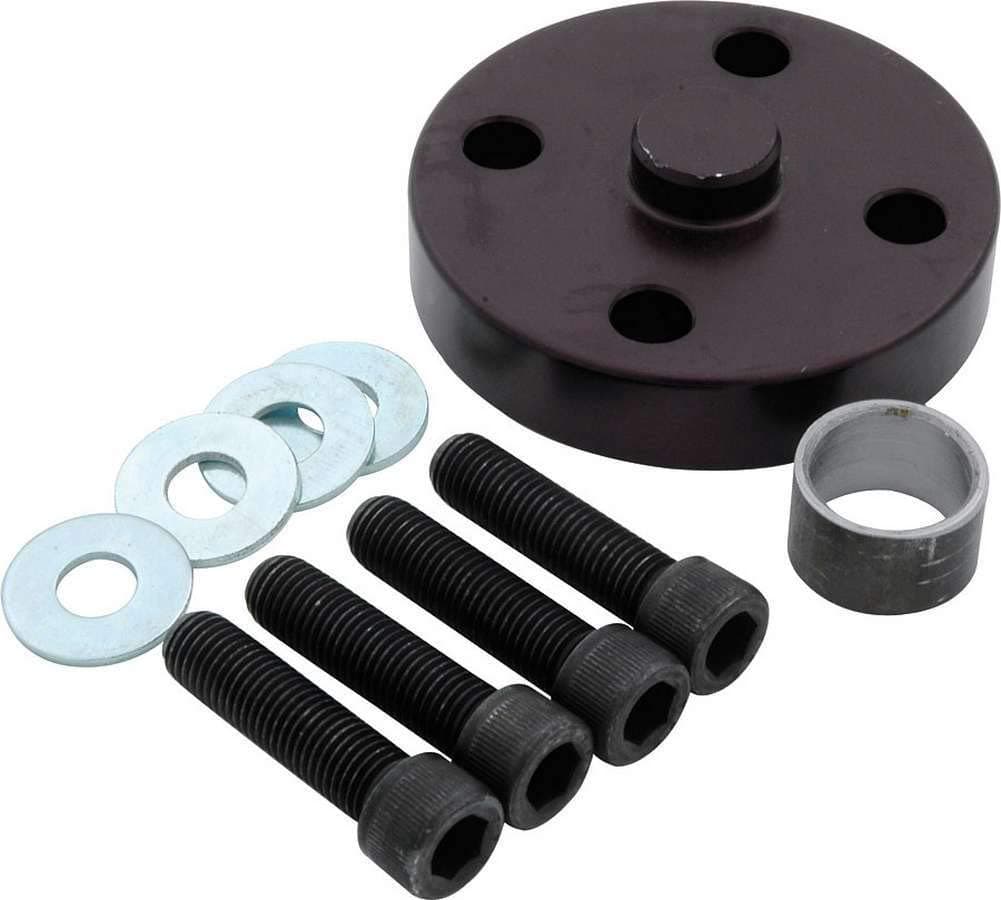 Allstar Performance Fan Spacer, 0.5 in Thick, Bushing/Hardware Included, Aluminum, Black Anodized, compatible with Chevy V8 / Ford V8, Each