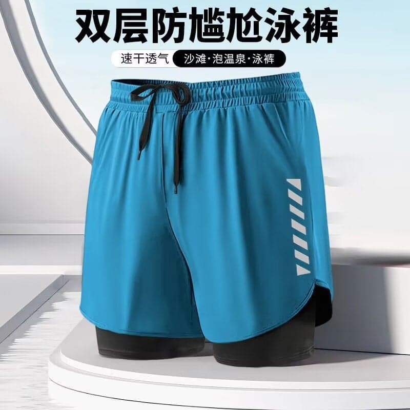 Summer Men'S Loose, Comfortable And Breathable Sports Shorts Men'S Quick-Drying Fitness Training Clothes Running Track And Field Three-Point Shorts