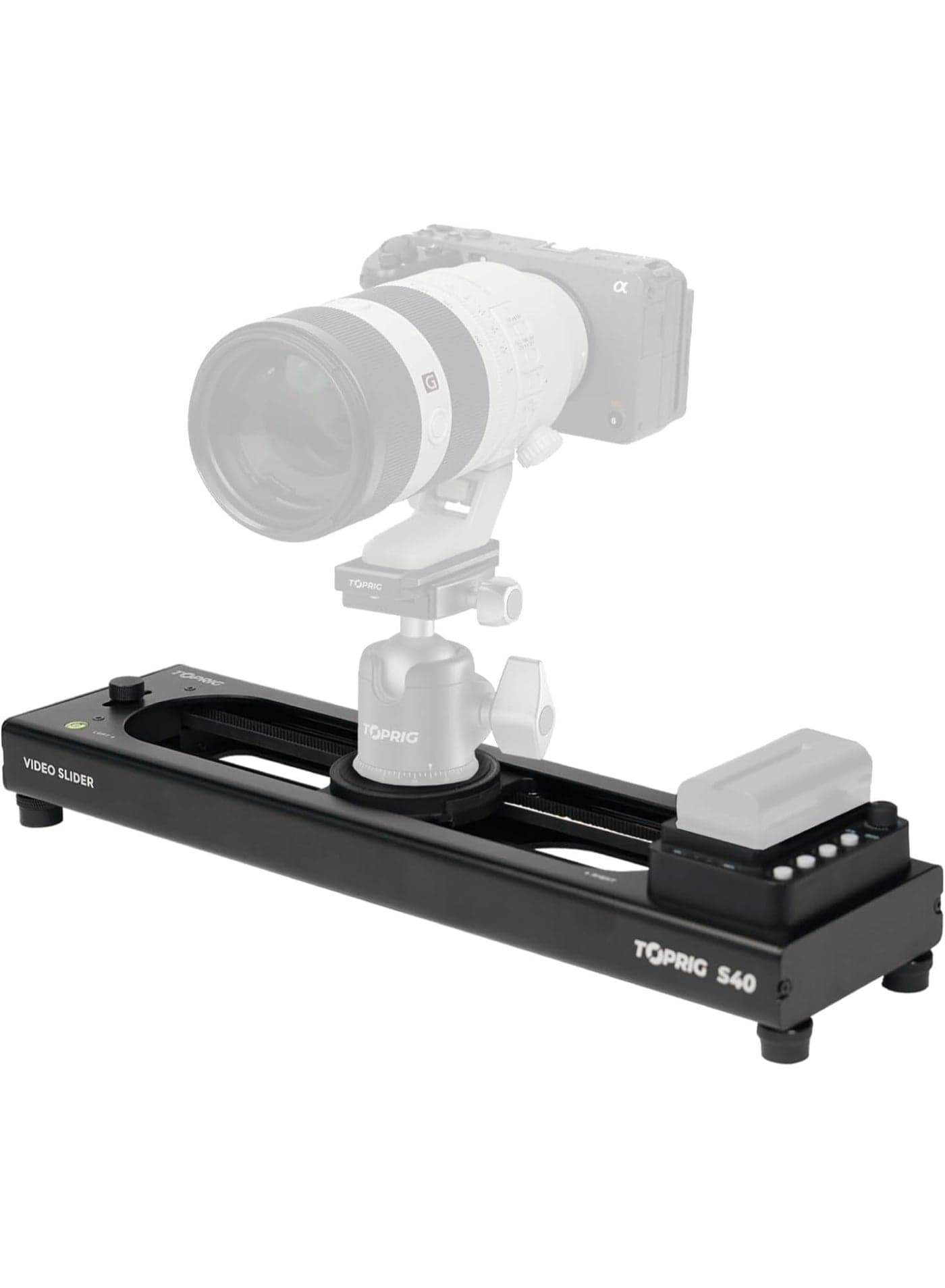 Accsoon AA-S01 TopRig S40 Motorized Camera Slider – 8.9" Portable Motorized Video Slider for Smooth Cinematic Shots, Time-Lapse & Video Production