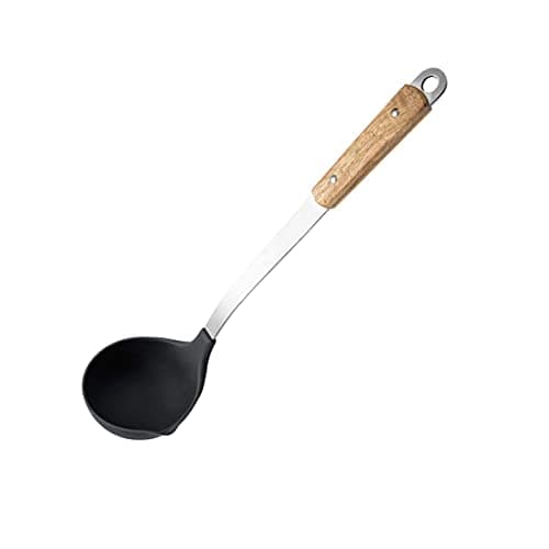 HEXONIQ Silicone Large Ladle Spoons for Soup, Non-Stick Kitchen Utensils with High Heat Resistant, BPA Free Perfect Kitchen Tools for Cooking, Stirring, Serving Soups (Ladle)