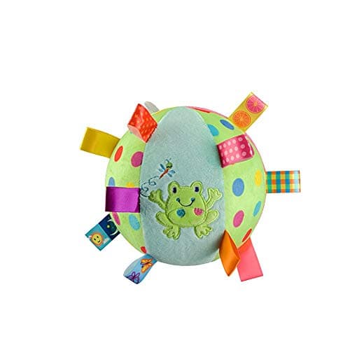 Baby Ball Kid Infant Early Educational Soft Plush Tag Colorful Ball Hand Grasp with Bell Inside
