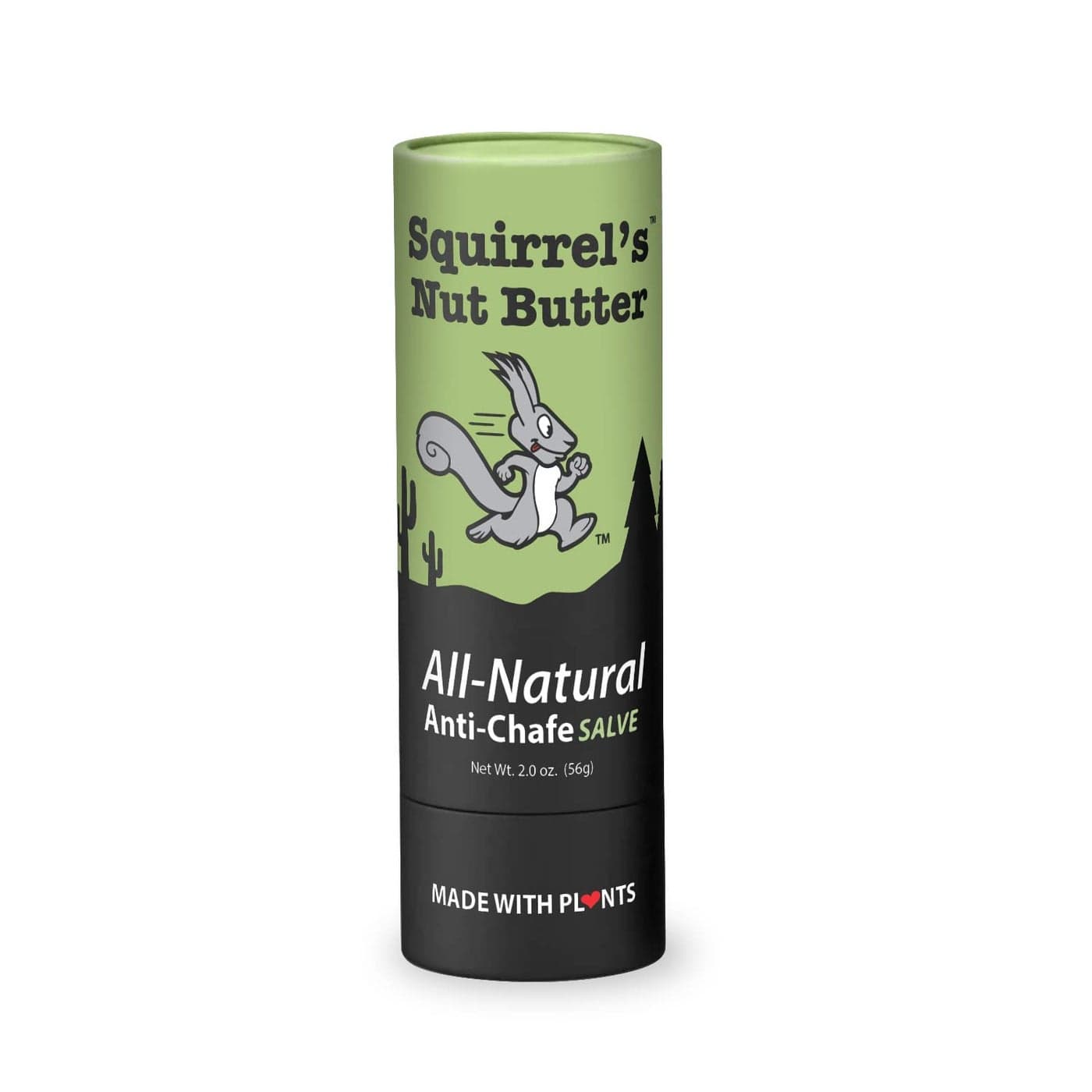 Squirrels Nut Butter All Natural AntiChafe Compostable Tube
