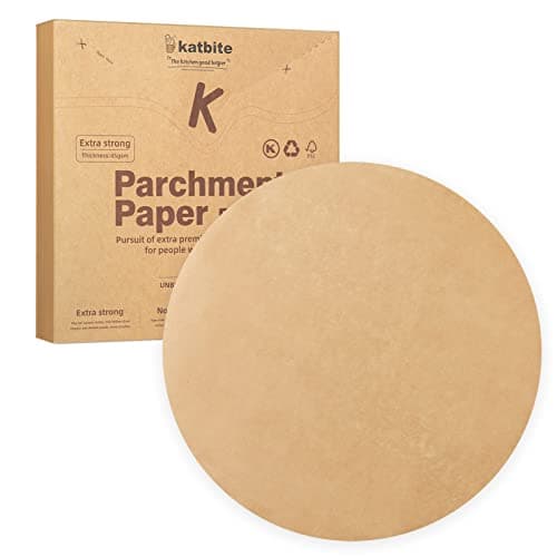 Katbite 200Pcs 4 Inch Parchment Paper Rounds Unbleached Nonstick Precut Parchment Circles for Cheesecake Spring Pans StorageFreezing Hamburger Patties Baking Pizzas