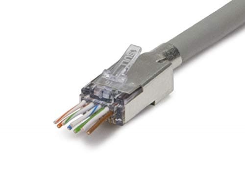 Platinum Tools Ezex48 Shielded RJ45 External Ground Connector 25/Clamshell Accessory Box (100027C)