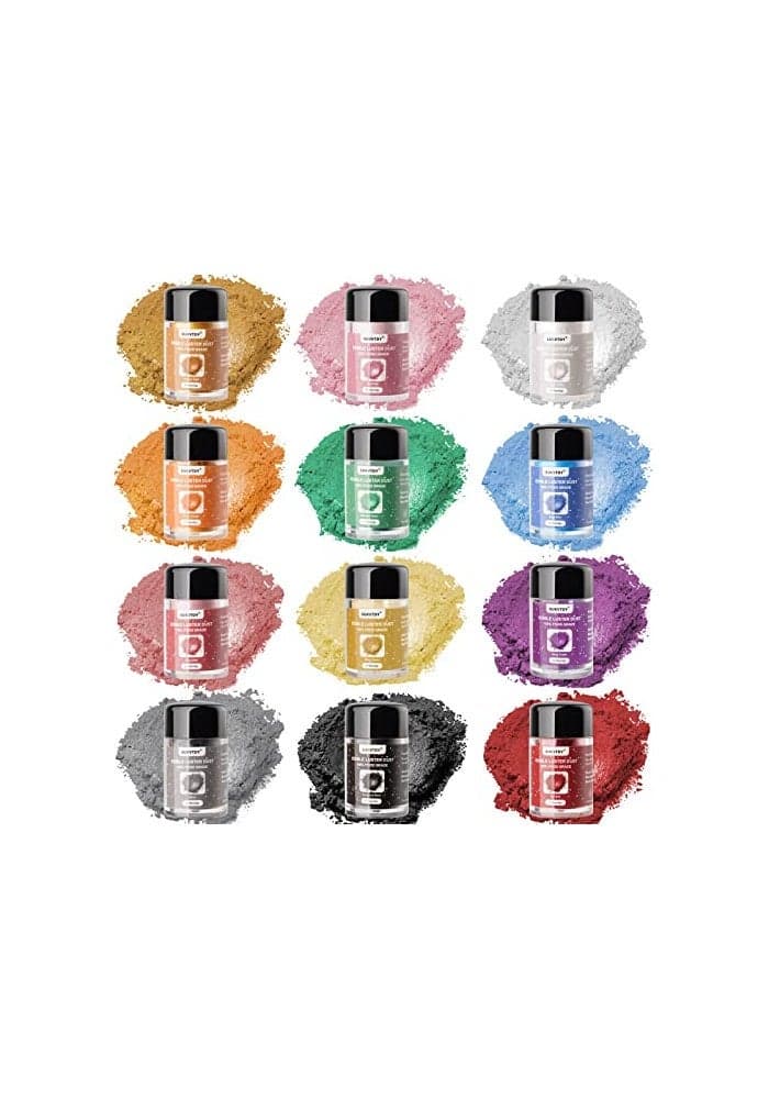 Edible Glitter for Cocktails and Cakes 12 Colors x 5g Food Grade Shimmer Luster Dust Edible Set Food Glitter for Drinks Cookies Chocolate