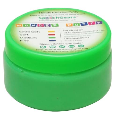 SpeechGears WONDER PUTTY Green(100gm) | Exercise Material for Hand Therapy | Hand Exercise Putty for Arthritis