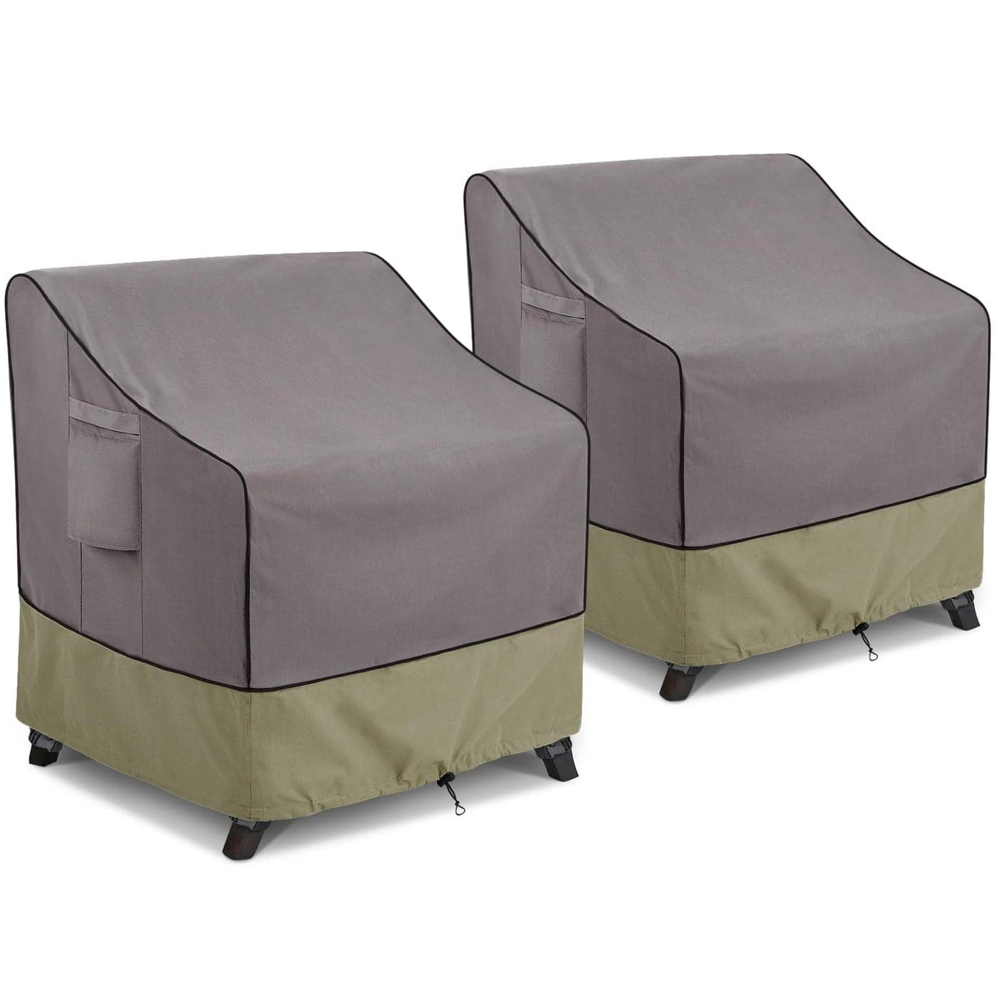 KylinLucky Patio Chair Covers Waterproof 35W x 38D x 31H inches 2packLawn Outdoor Furniture Cover Grey