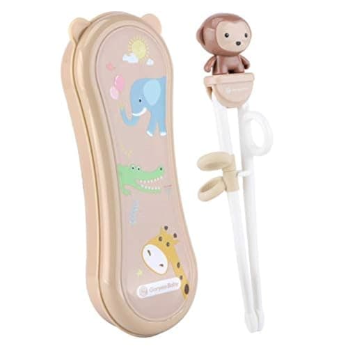 Goryeo Baby Training Chopsticks for Kids - Kids Chopsticks Use Completely Harmless Material - Anti-dislocation Buckle Design - Includes Portable Box