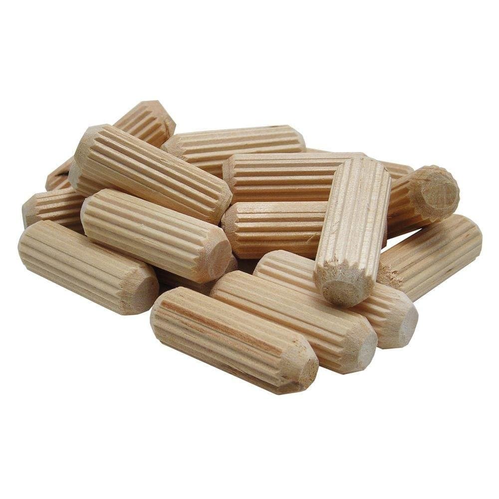 Richelieu R77175 38 in 10 mm x 1 12 in 38 mm Fluted Birch Wood Dowel Pin 27Pack