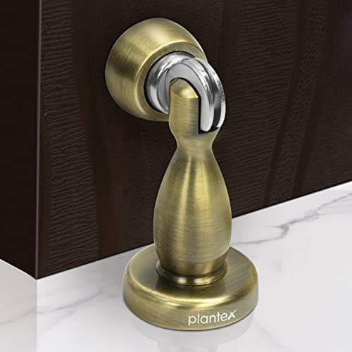Plantex Door Stopper Magnetic/Gate Stopper for Main Door/360 Degree Magnet Door Catcher/Door Stopper for Home/Stops for Door - (4 Inch,Brass Antique)