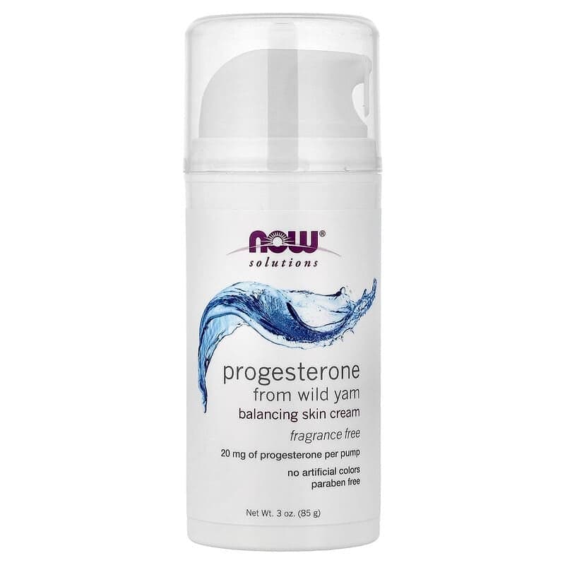 Progesterone from Wild Yam, Balancing Skin Cream, Fragrance Free, 3 oz (85 g) Packaging May Vary