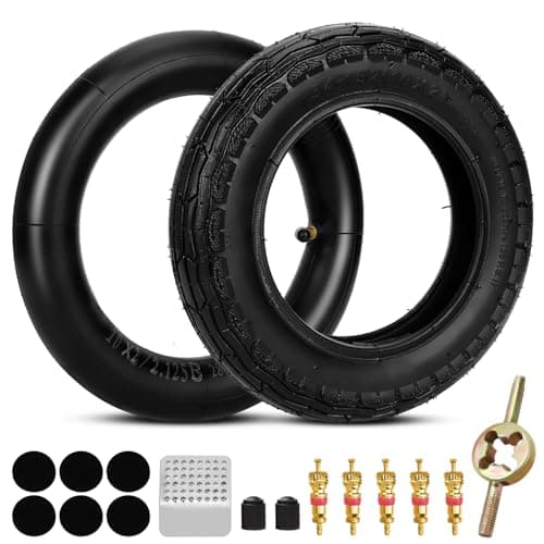 SHIQINHA 10x2 Electric Scooter Tire Inner Tube Compatible with GOTRAX G4 GMAXULTRA TOUR XP 10x20 54152 10 Escooter Tire Replacement for Hoverboard Selfbalancing with Tire Repair Kit