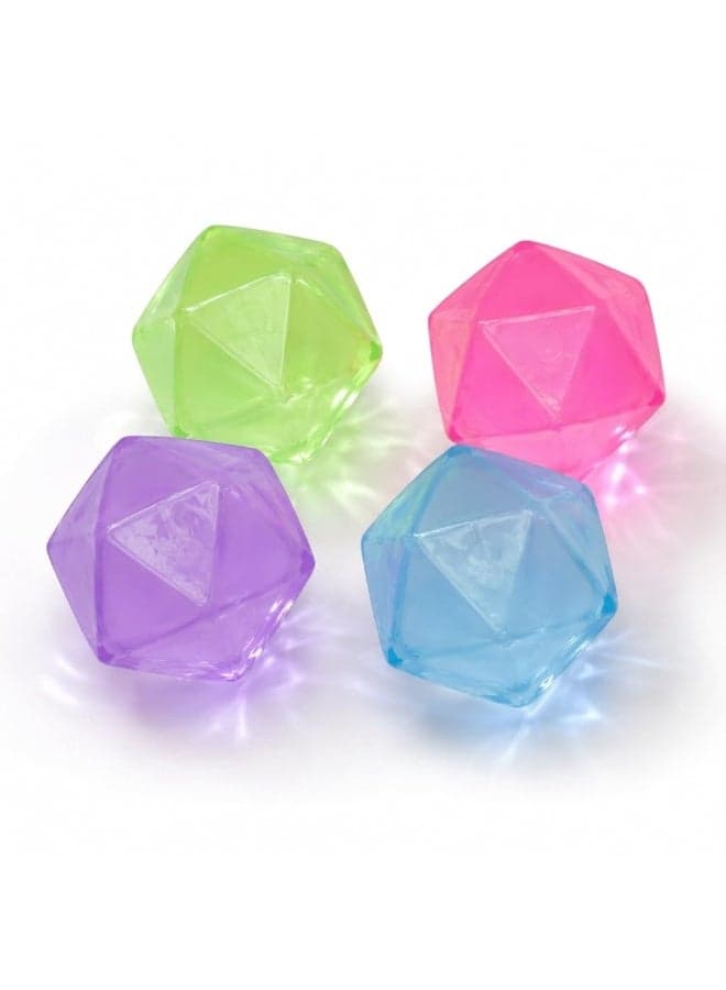 4pcs Mini Crystal Gem Squishy Stress Balls - Slow Rise Fidget Toy for Anxiety Relief - Calming Toy for Kids, Teens, Adults (4pcs)