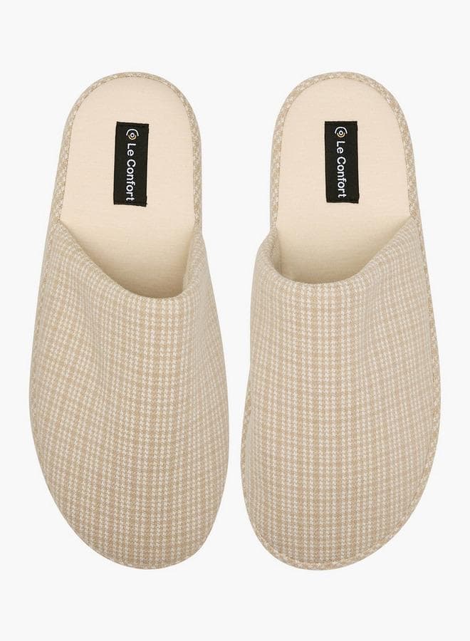 Men Houndstooth Bedroom Slippers
