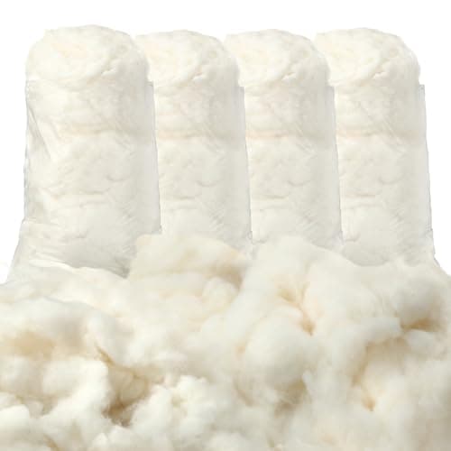 Wesnoy 2000g/4.4lb Cotton Stuffing for Stuffed Animals Soft Pillow, Natural Cotton Fiber Filling Batting, for Toys, Cloud Decorations, and More