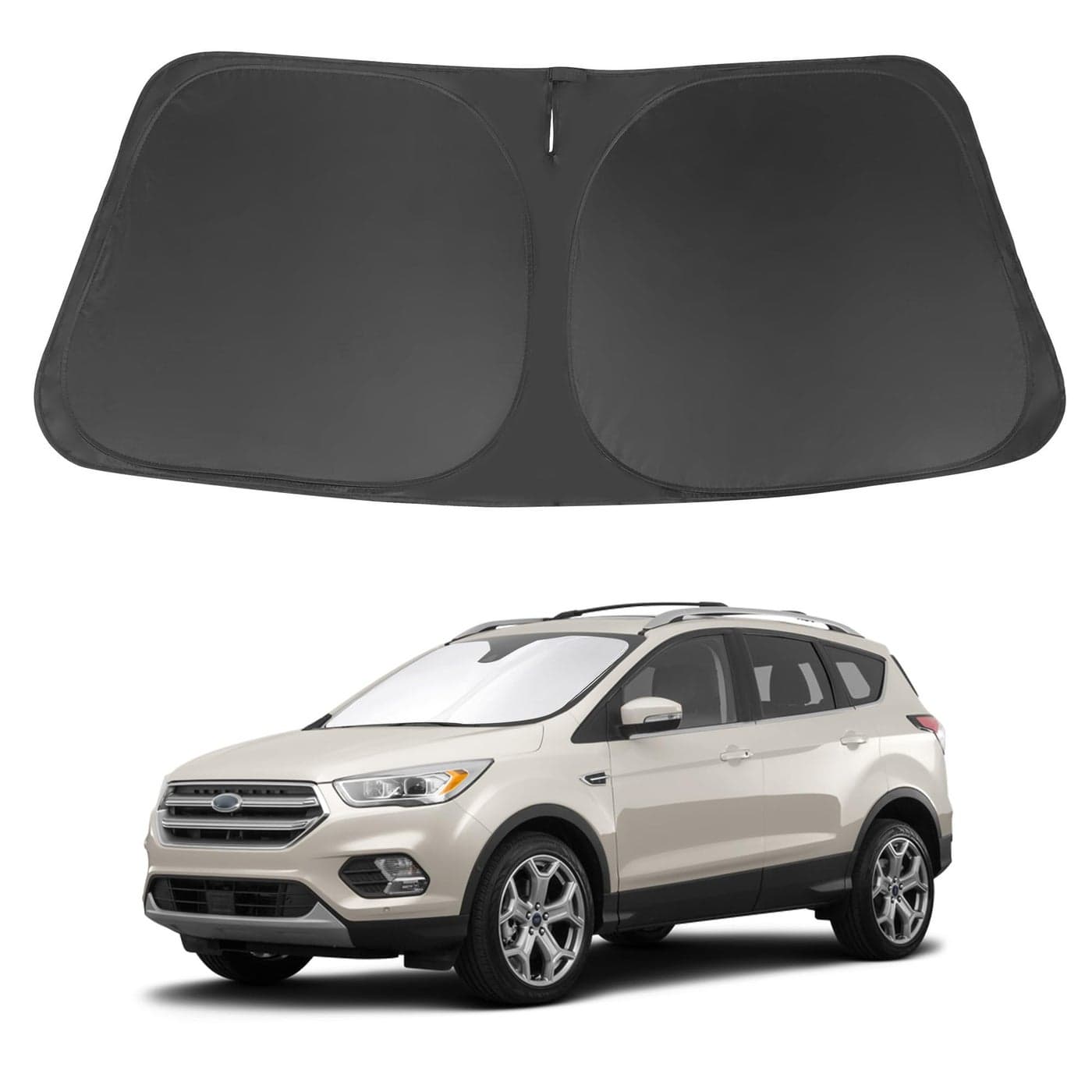 Windshield Sun Shade Compatible with Ford Escape 20132019 Accessories Foldable Window Sunshade Sun Visor Protector Blocks Sun Rays
