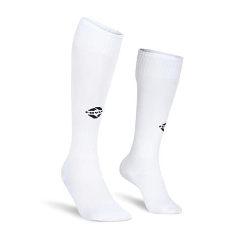 Nivia Classic Football Stockings for Men & Women, Knee Length Stockings, Football Socks, Soccer Socks, Sports Socks (Off White) Size-M