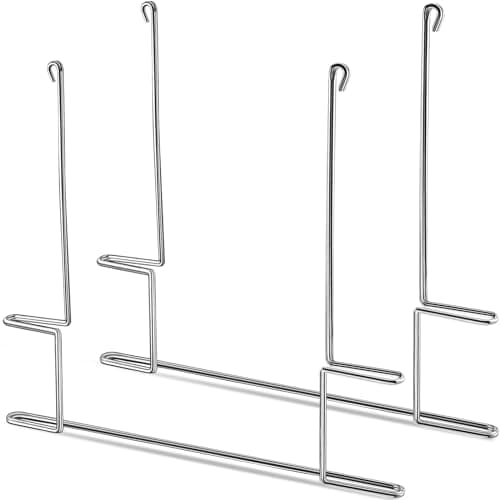 Hicarer 2 Pcs Chrome Plated Anti Sail Brackets for Mud Flaps 26 x 21 Inch Mud Flap Bracket Hangers, Keep Mudflaps Straight and Flat, Bolt or Weld on to Truck or Trailer, Silver