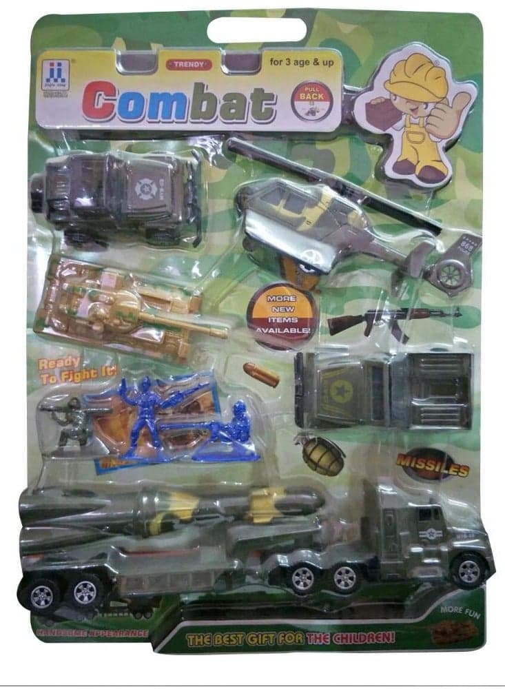 Play-Hub Combo of Army & Police Combat Toy Set