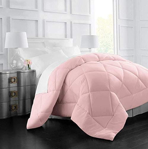 Homespun Soft Microfibre 400TC Quilt for Heavy Winter, Single Bed (60inch x 90inch), Pink Colored Razai, lightweight