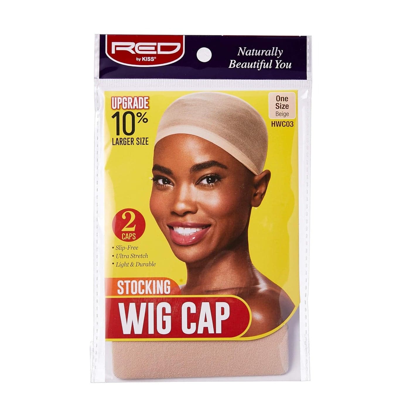 Red by Kiss Stocking Wig Caps 2PCS Beige