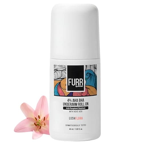 FURR 4 AHA BHA Underarm Roll On Lush Flora Fragrance 40ml Dermatologically Tested Antiperspirant