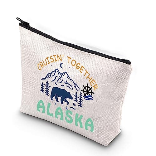 XYANFA Cruising Together Alaska Makeup Bag - Family Trip & Travel Cosmetic Bag - Alaskan Cruise Gifts