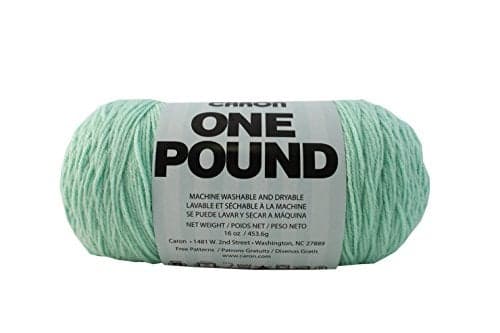 Caron One Pound Solids Yarn, 16oz, Gauge 4 Medium, 100% Acrylic - Pale Green- For Crochet, Knitting & Crafting ( 1 Piece )