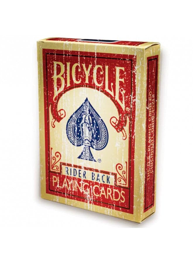 Magic Makers Faded Rider Back Red Bicycle Deck - Limited Edition