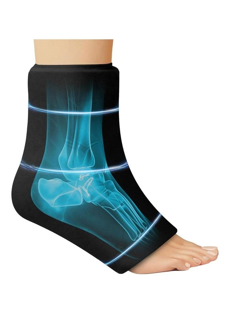 Reusable Foot Ankle Ice Pack Wrap for Injuries, Flexible Gel Cold Pack for Ankle Pain Relief Hot Cold Therapy Ankle Cold Wrap for Sprains,Achilles,Tendonitis and Swelling Plantar Fasciitis,Sprained(L)