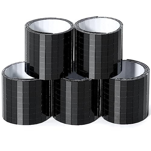 PP OPOUNT 2360 PCS Disco Tiles, 5 x 5 mm Self-Adhesive Disco Ball Stickers, Real Glass Mirror Tiles for Crafts, DIY Disco Ball, Photo Frame, Art Collage, Indoor Decor (Black)