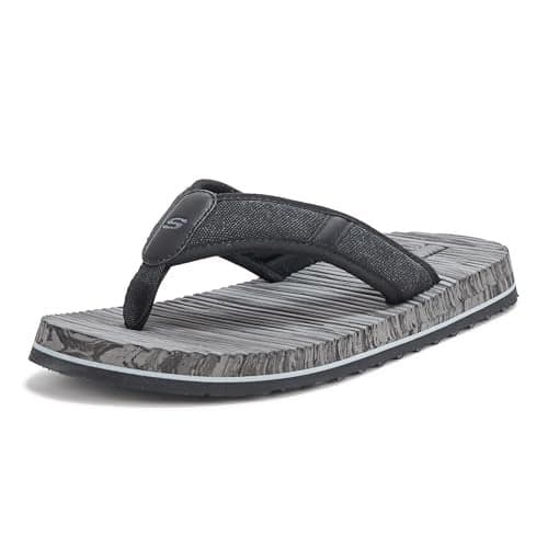Skechers Men's Tantric-Rafe Thong Sandal, Blk, 8