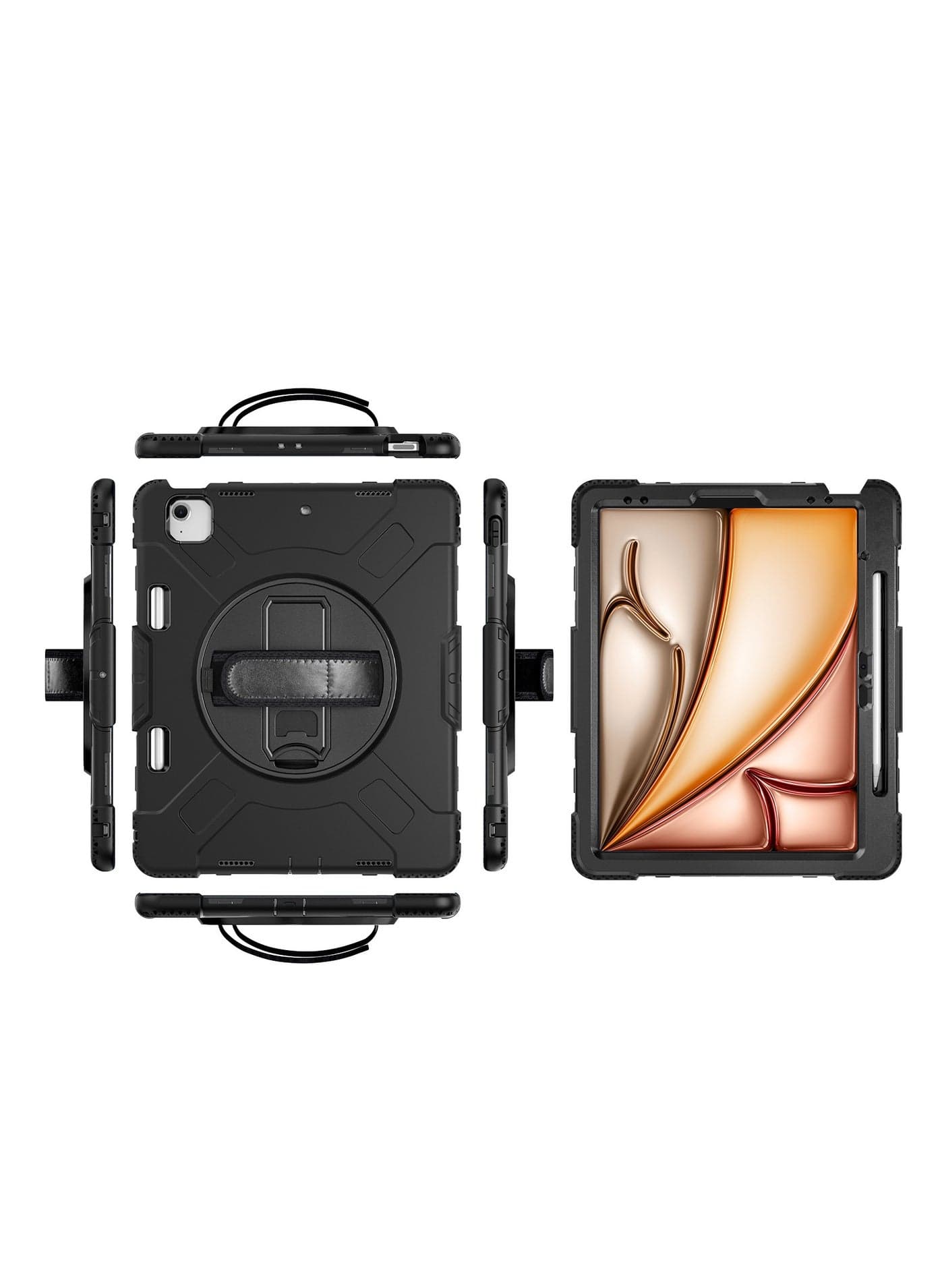 Case For iPad mini 4/5 shockproof protective case with 360 degree rotatable bracket hand strap pen holder