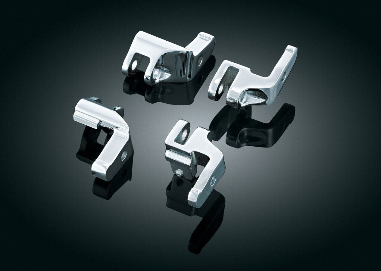 Kuryakyn 4588 Motorcycle Foot Control Component Driver Floorboard Relocation Brackets for 19972016 HarleyDavidson Touring Motorcycles Chrome