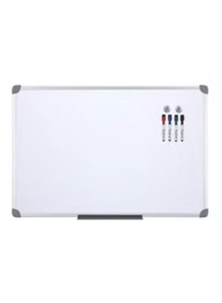 Magnetic Whiteboard White/Silver/Grey