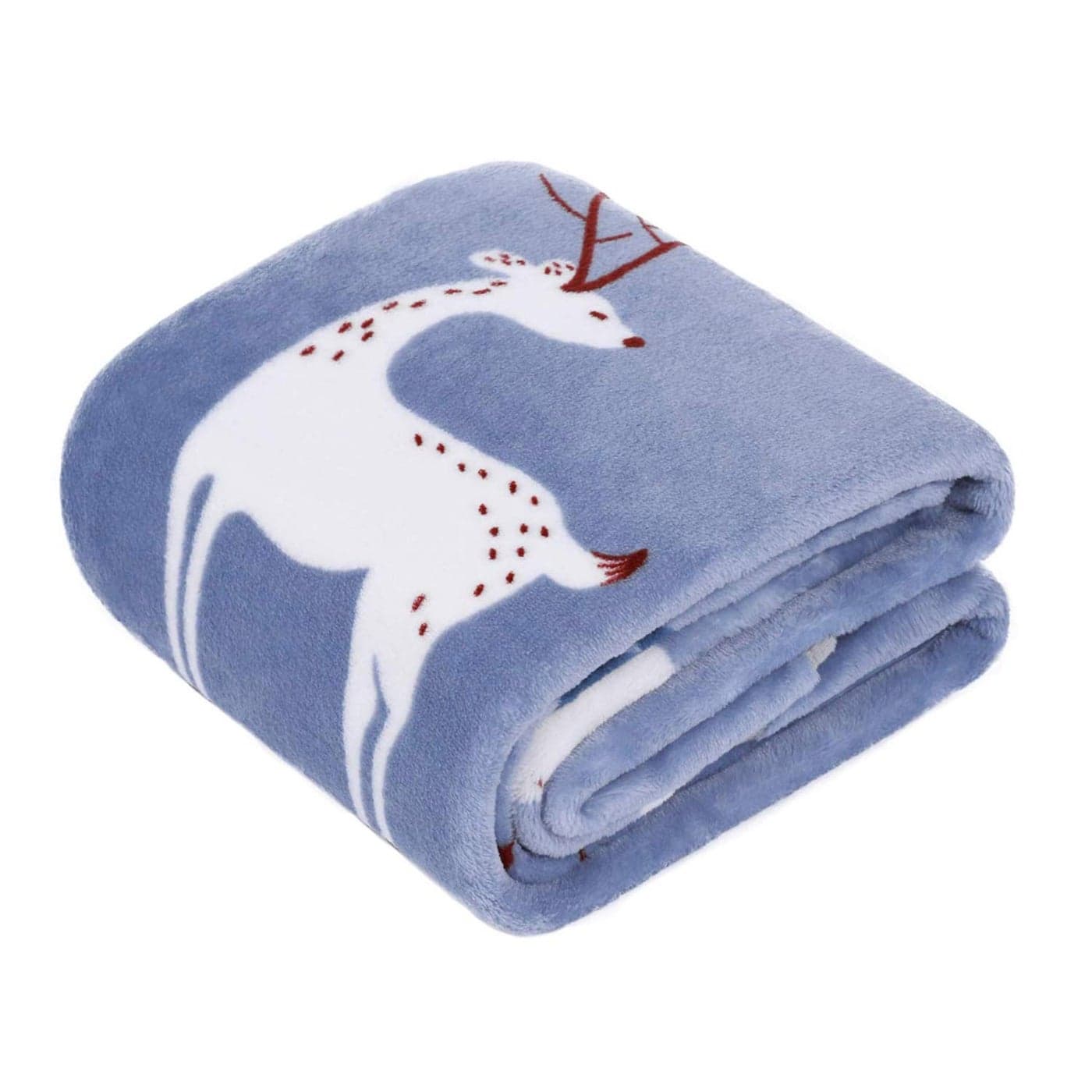 TILLYOU Toddler Flannel Blanket Warm Cozy Baby Blanket for Boys and Girls Smooth Cute Lightweight Blanket for Bedding Crib Stroller 4050 inches Navy Deer