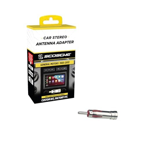 Scosche MDAB Compact Micro/Delco Antenna Adapter for Aftermarket Car Stereo Compatible with Select 1985-2013 GM and Import Vehicles - Radio Antenna Adapter - Car Audio Adapter - See Guide for Vehicles