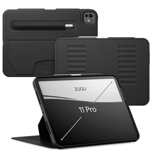ZUGU CASE iPad Pro 11 Case, Ultra Slim Protective Case/Cover Designed for iPad Pro 11 (6th / 5th Gen, M5/M4) (2025/2024) with Convenient Magnetic Stand (Auto Wake/Sleep) - Black