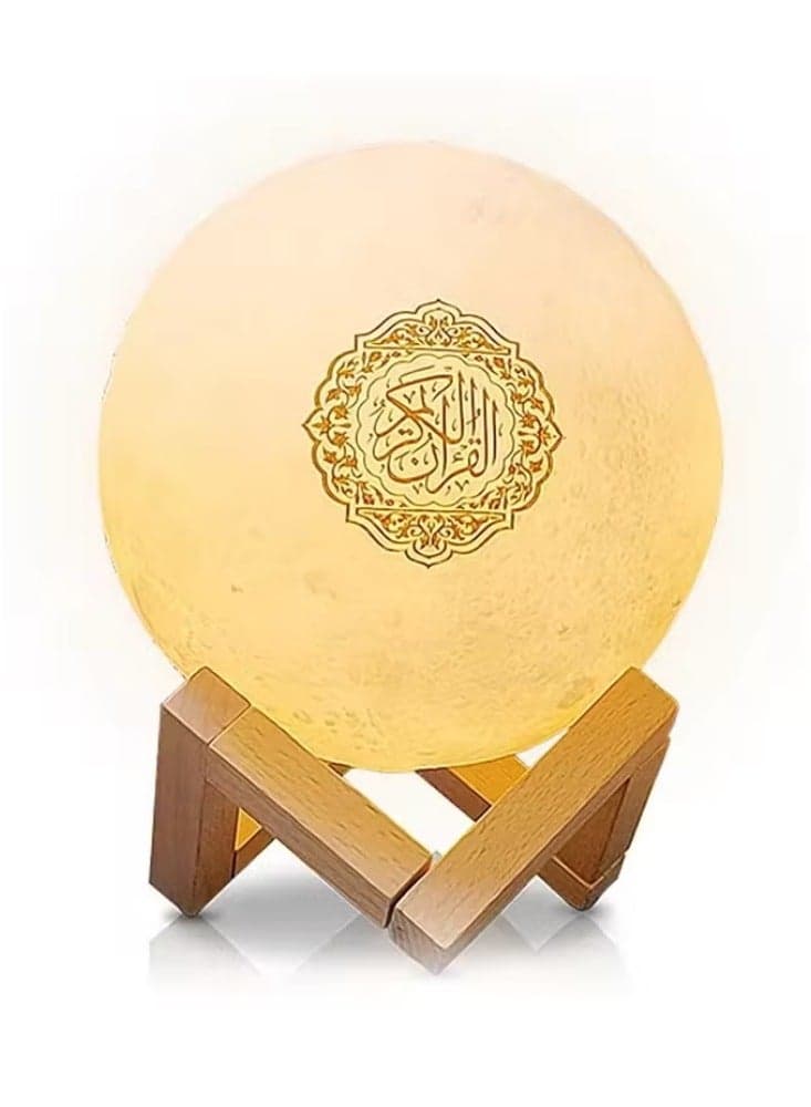 Moon Lamp, Rechargeable/Audio Speaker, RGB LED Colours, Remote & Touch Control with stand, Quran Recitation Translation