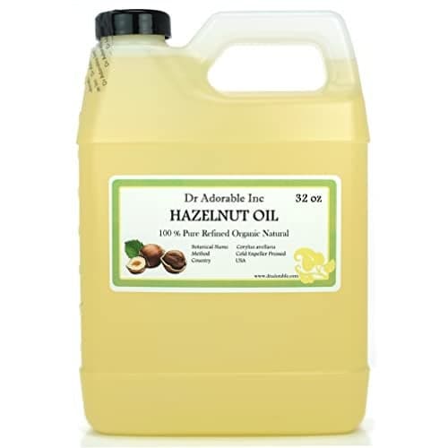 Dr Adorable - 32 oz - Hazelnut Oil - 100% Pure Natural Organic Cold Expeller Pressed