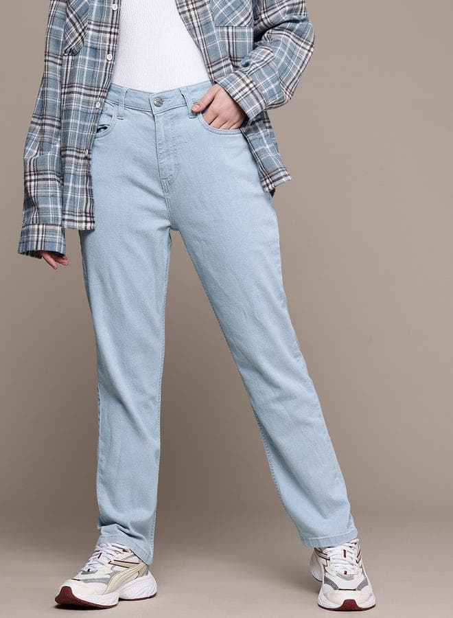 Freehand Women Mid Rise Slim Fit Solid Jeans