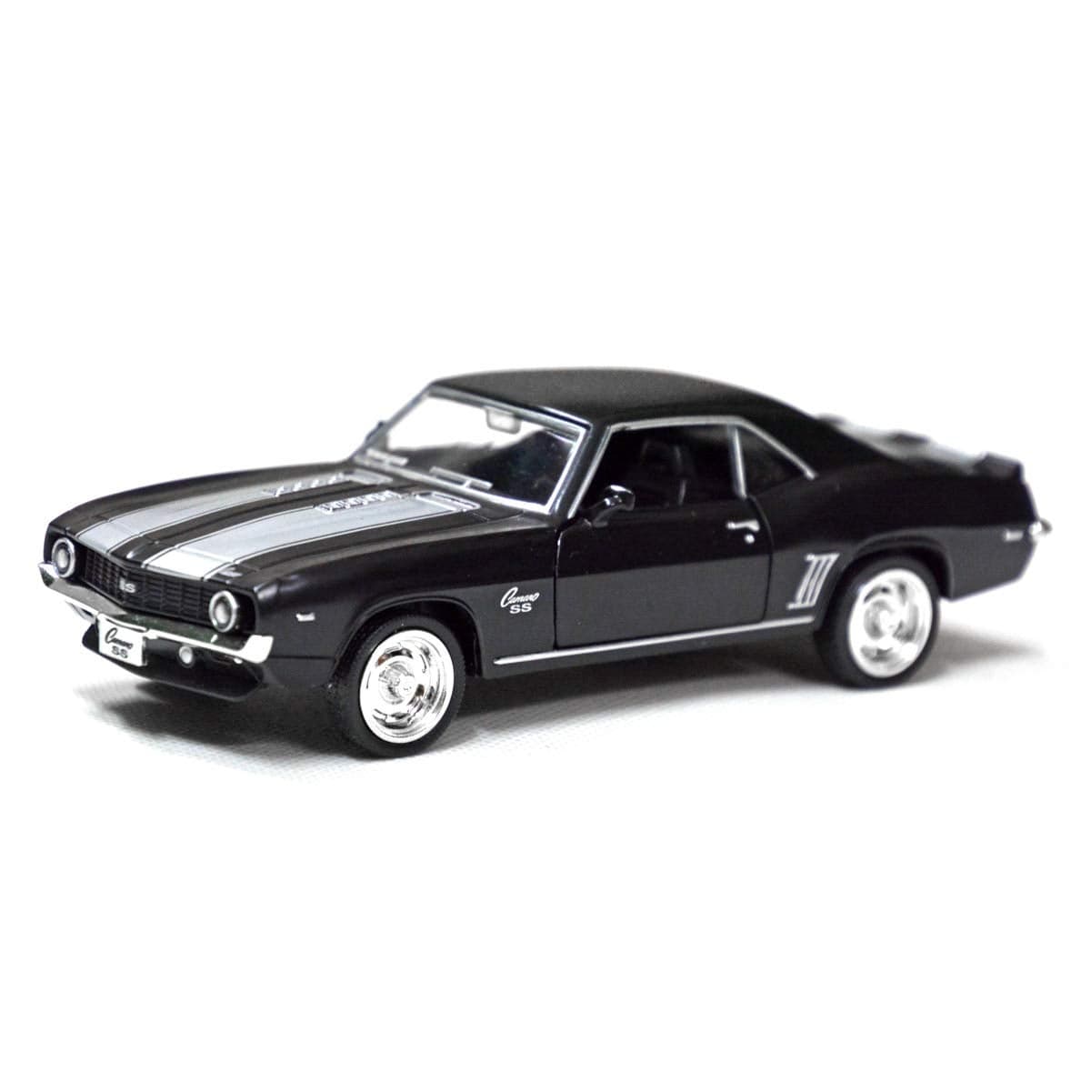 Tianmei 132 Scale Supercar Styling Alloy DieCast Car Model Collection Decoration Ornaments Kids Play Vehicle Toys with Pull Back Action and Open Doors Camaro 1969 Black