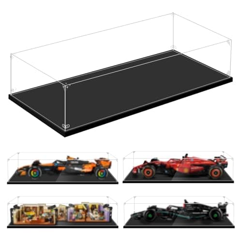 LILIKAKA Display Case for Lego 42228 McLaren MCL39 F1 42206 Oracle Red Bull Racing RB20 F1 42207 Ferrari SF24 F1 10292 Friends Apartments 42141 McLaren F1 or 42171 275x138x59inch 70x35x15cm